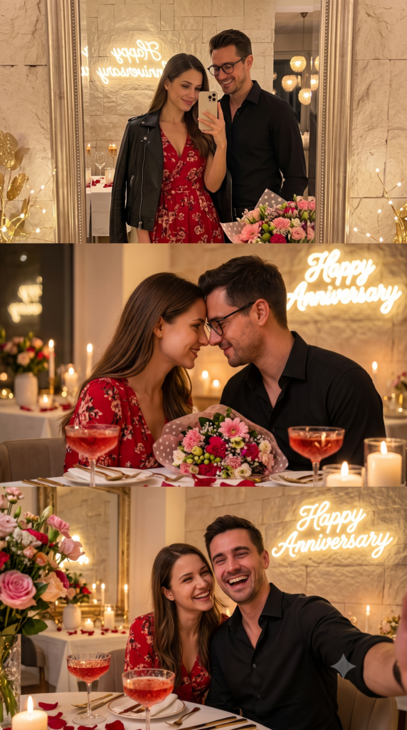 Anniversary romantic like a movie scene
