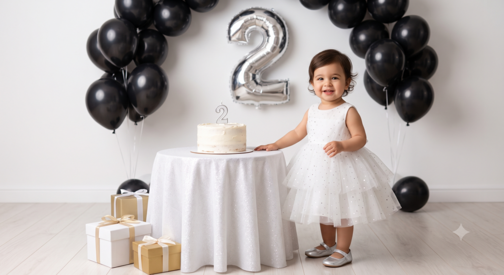Little birthday princess girl