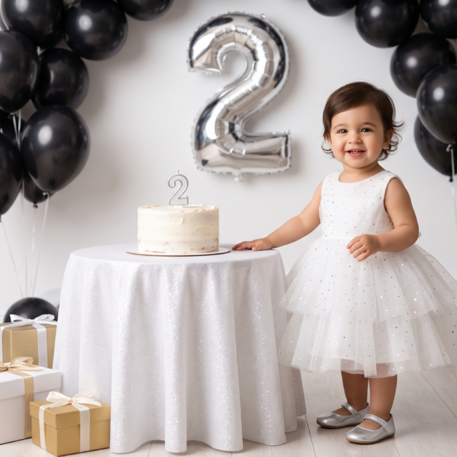 Little birthday princess girl