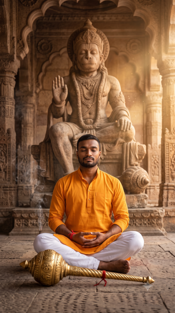 meditation with Hanuman ji