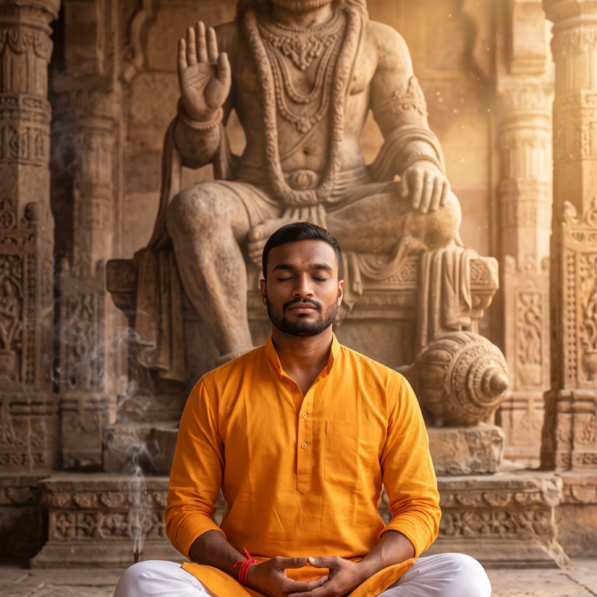 meditation with Hanuman ji