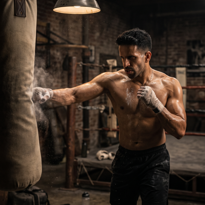 GYM boy boxing training