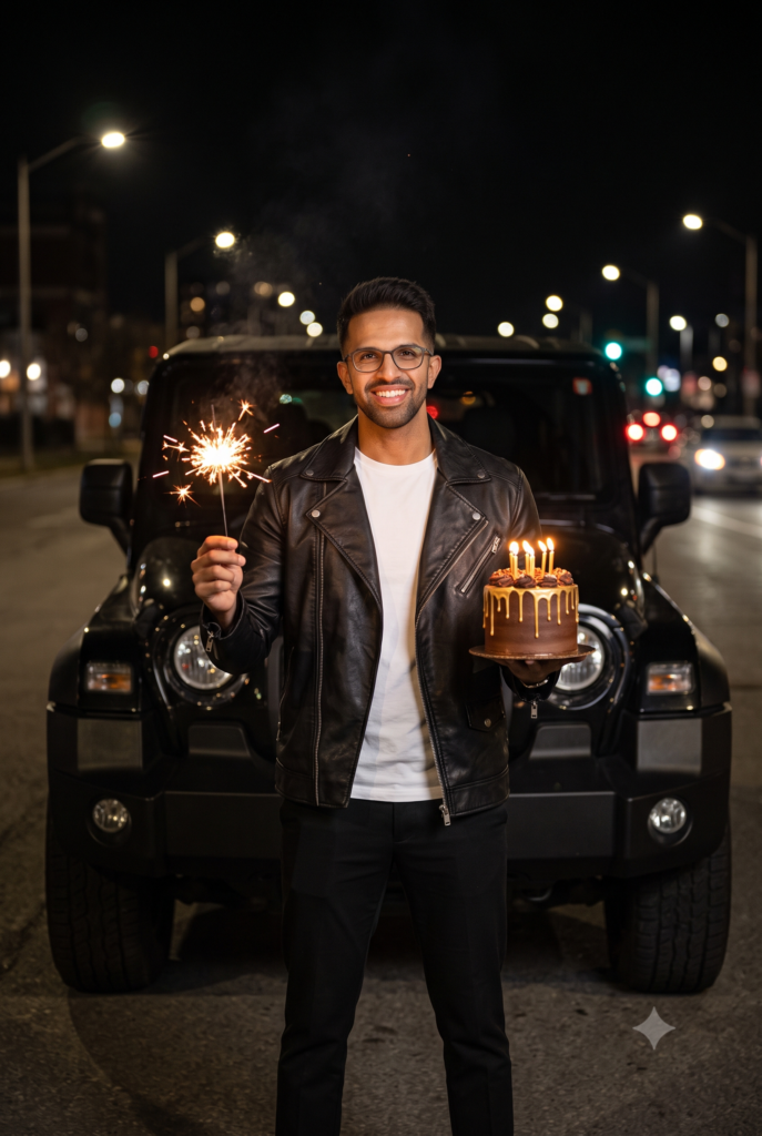 birthday celebrate with sparkler