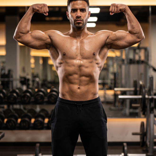 Full muscular body pose