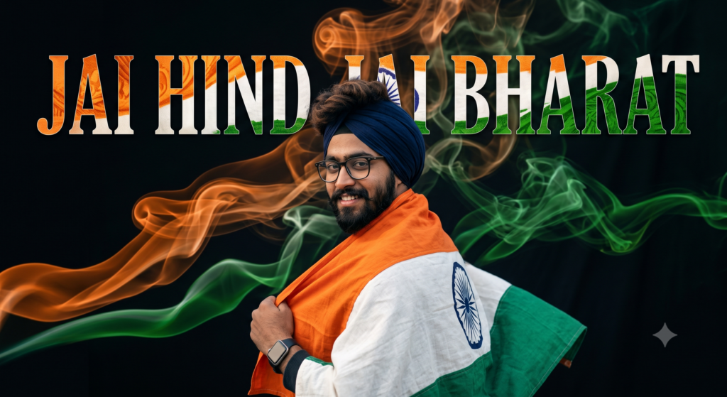 JAI HIND JAI BHARAT Pose